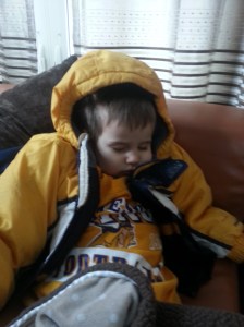 Littlest. He's not staying so little. But he's still napping. Hallelujah!